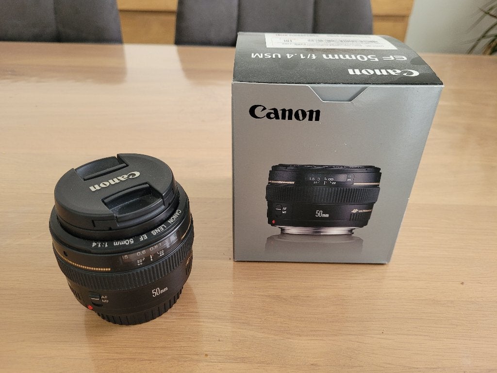 Canon EF 50mm f/1.4 USM voor Canon EF-vatting, Ophalen of Verzenden, Zo goed als nieuw, Standaardlens