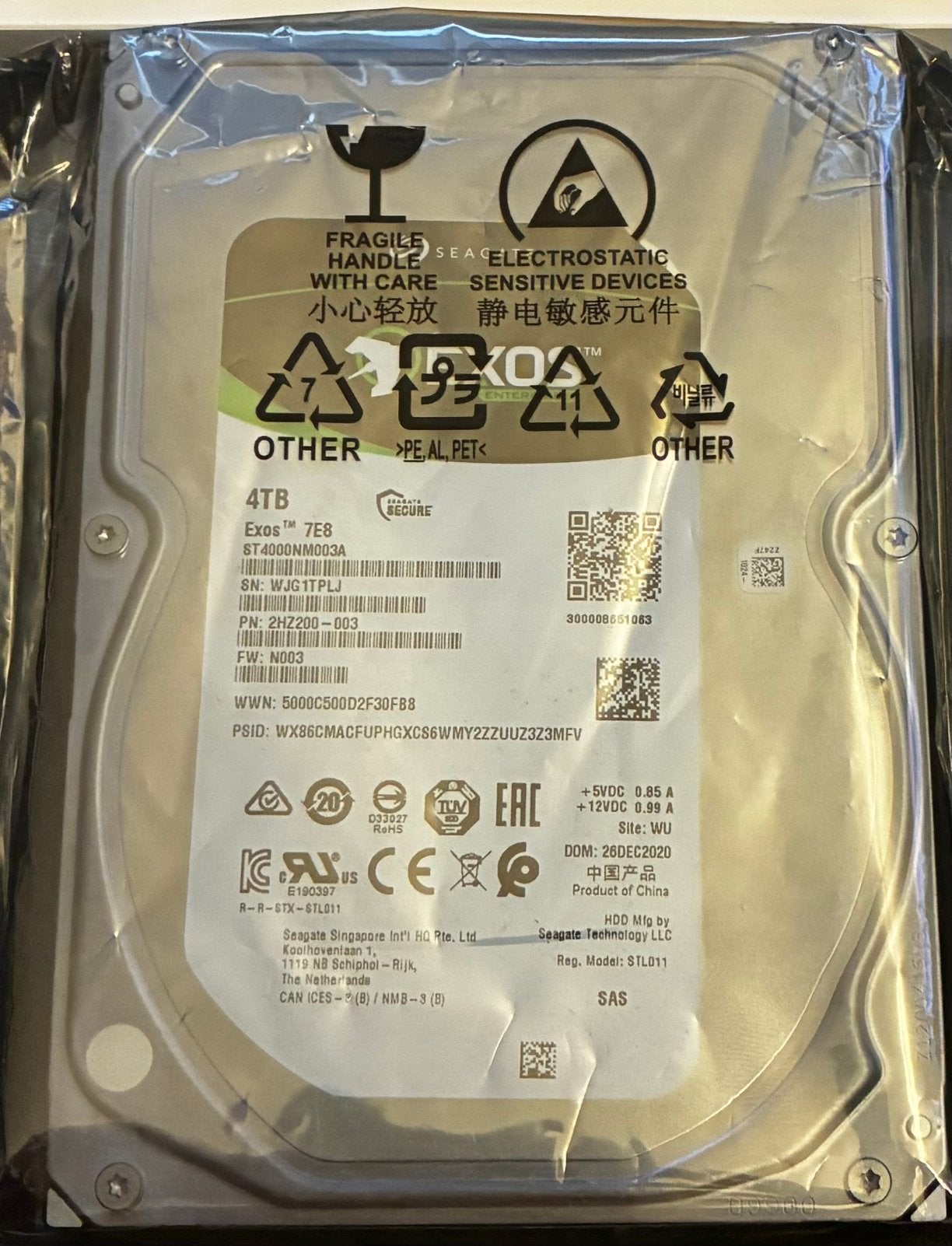 Seagate Exos 4TB SAS Enterprise HDD 7200RPM – SMART getest, Computers en Software, Intern, SAS, Server, HDD