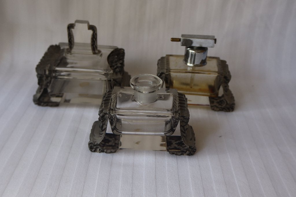 Antiek Art Deco Boheems Robert Richter kaptafel set c 1930, Ophalen of Verzenden