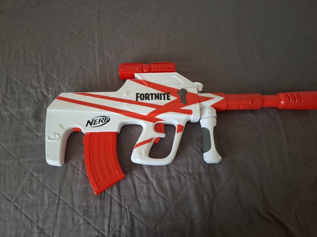 Nerf Fortnite B-AR Gemotoriseerde Blaster + Magazijn, Ophalen, Zo goed als nieuw