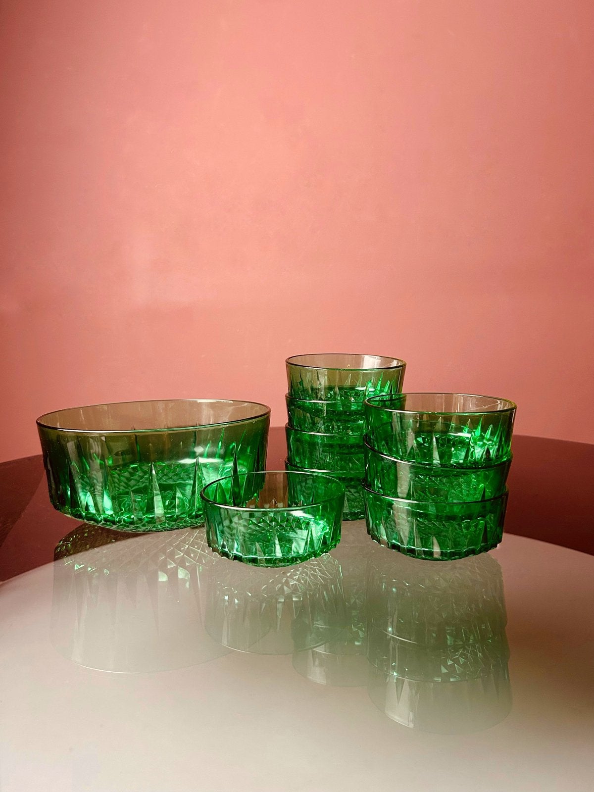 UNIEKE SMARAGDGROENE ARCOROC SERVEERSET, Ophalen of Verzenden