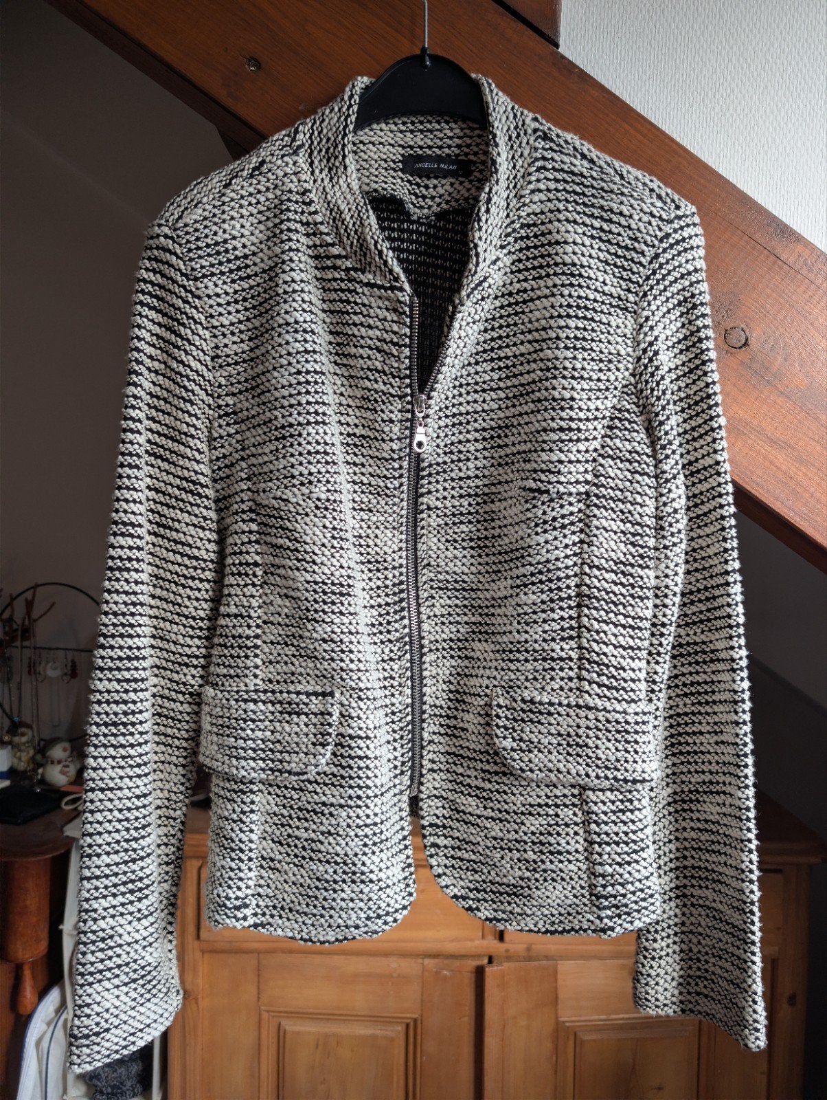 Angelle Milan jasje / vest met rits - Maat M, Kleding | Dames, Ophalen of Verzenden, Zo goed als nieuw, Maat 38/40 (M), Grijs