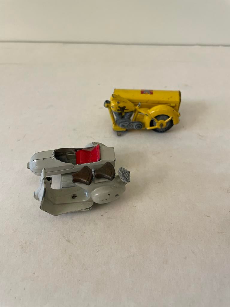 Vintage Tekno Harley Davidson & Vespa zijspan (onderdelen), Hobby en Vrije tijd, Modelbouw | Auto's en Voertuigen, Overige merken