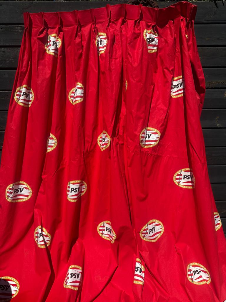 PSV gordijn met logo’s - verduisterend, Ophalen of Verzenden, Gebruikt, PSV