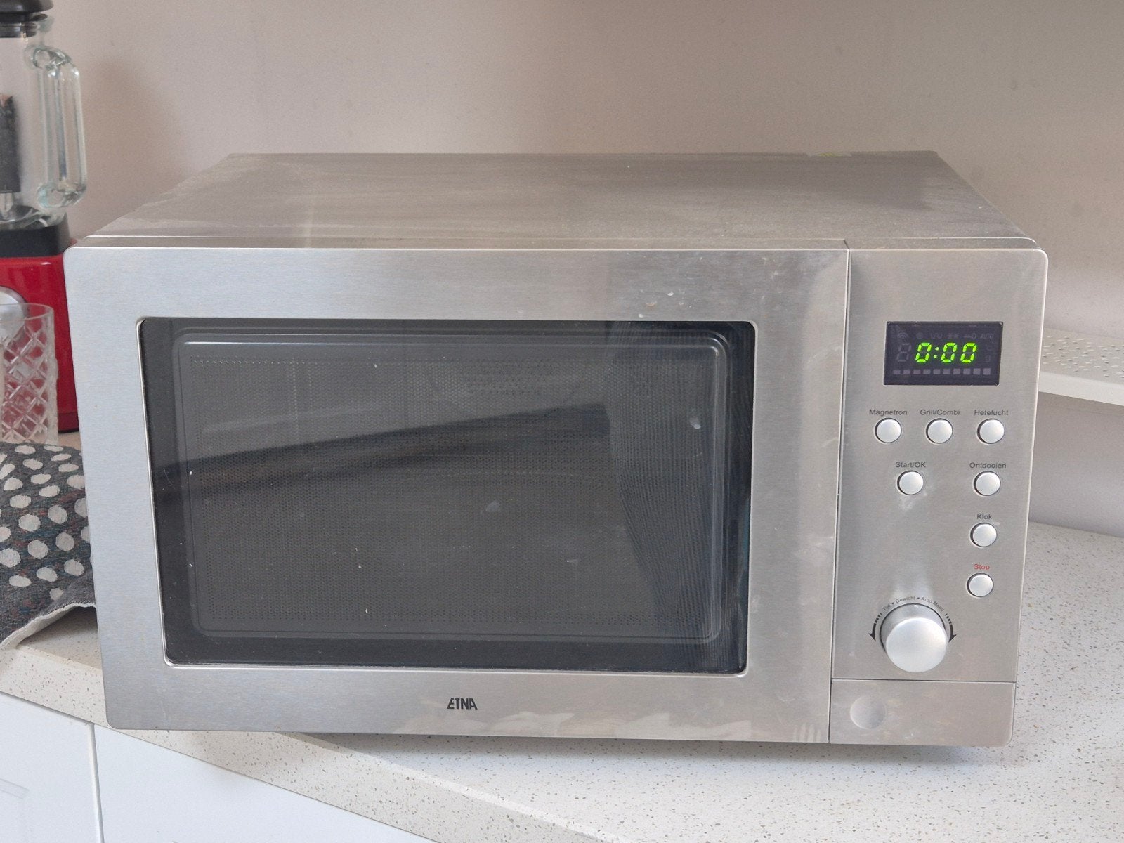 Etna inbouw combimagnetron - RVS, Ophalen, Combimagnetron, Gebruikt, 60 cm of meer