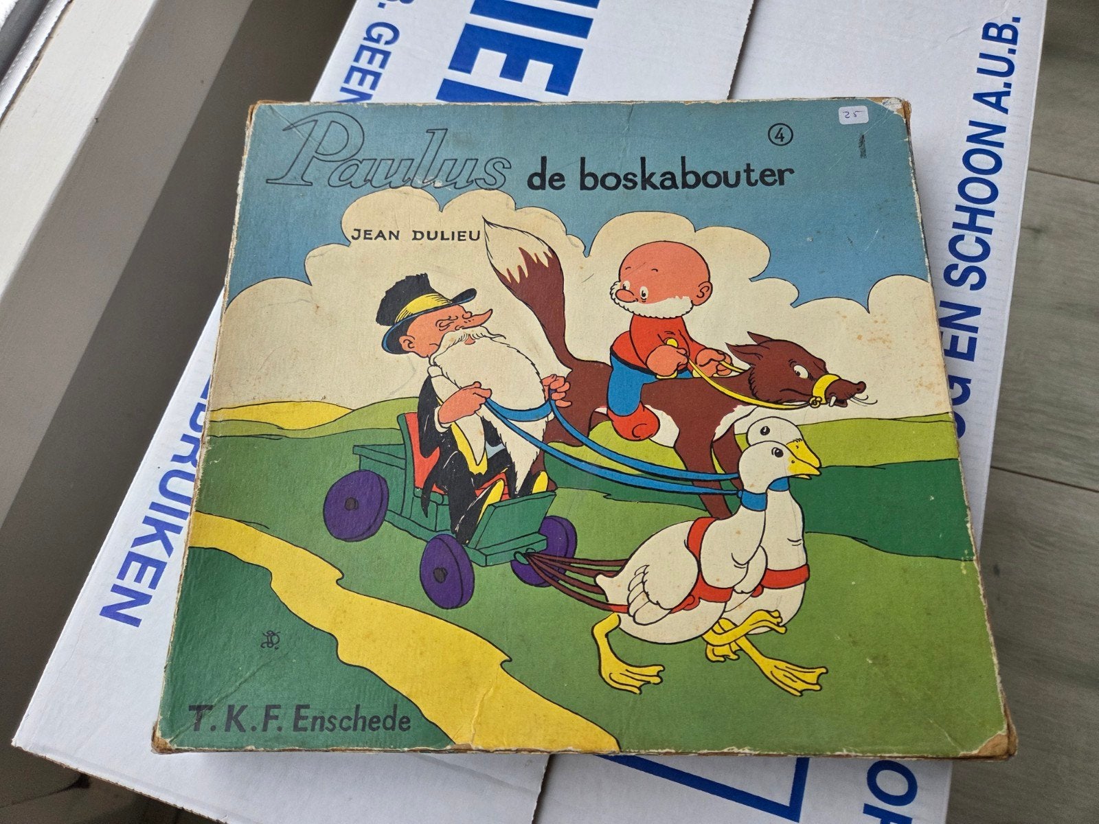 Vintage Paulus de boskabouter Houten Legpuzzel jaren 60, Antiek en Kunst, Ophalen of Verzenden