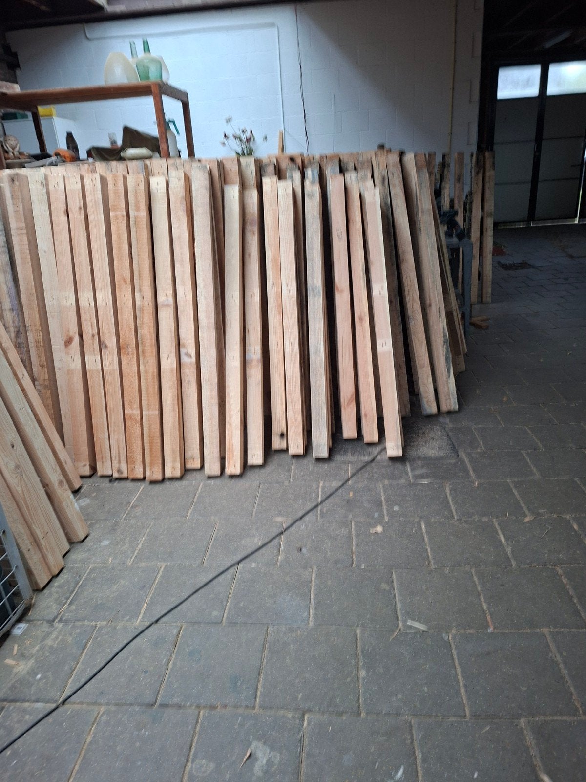 Houten balkjes lengte 1,5mtr 8bij8cm prijs 1,5euro, Tuin en Terras, Palen, Balken en Planken, Ophalen, Minder dan 180 cm, Balken