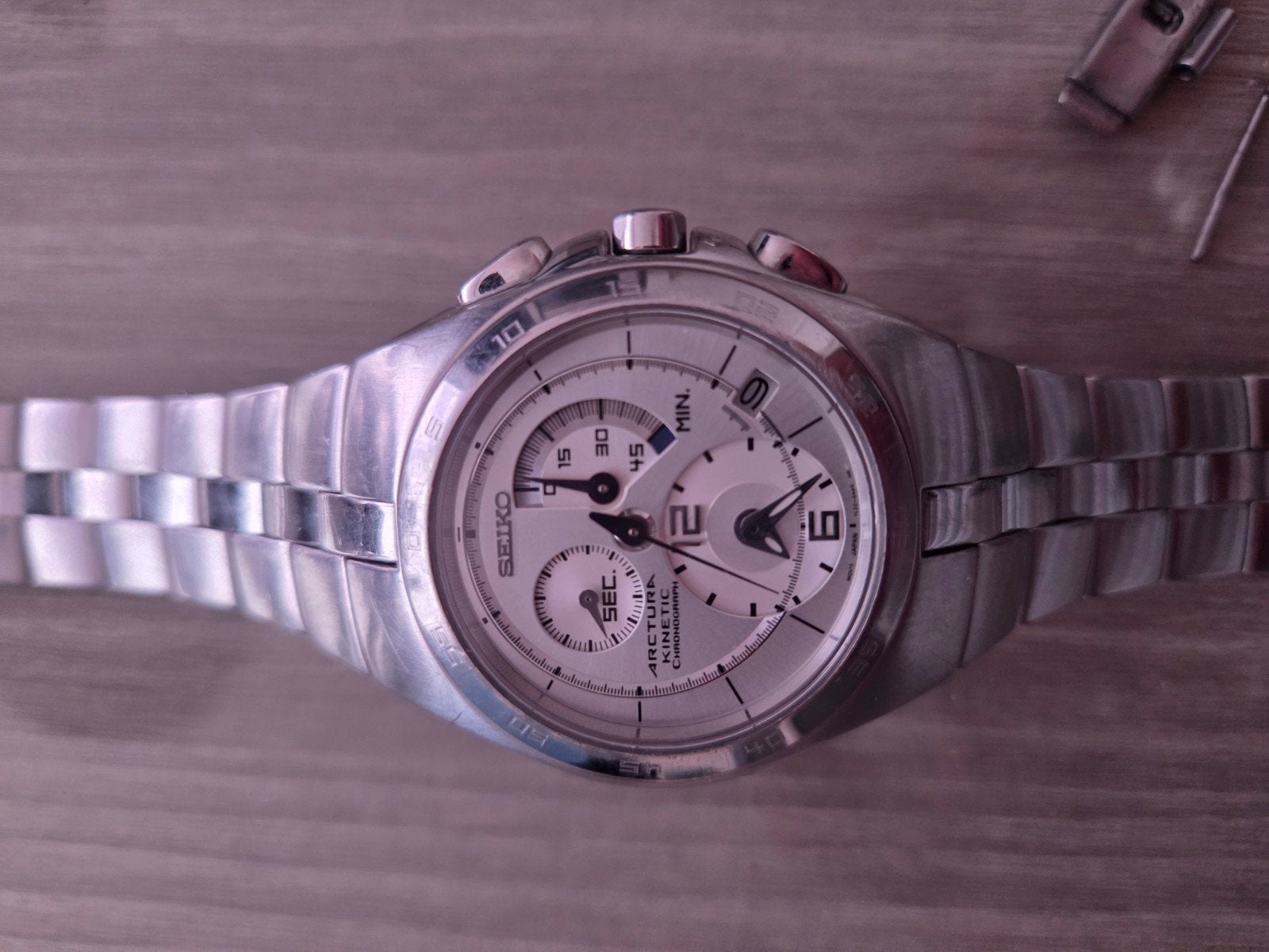 Seiko Arctura Kinetic Herenhorloge - Zilverkleurig Staal, Ophalen of Verzenden