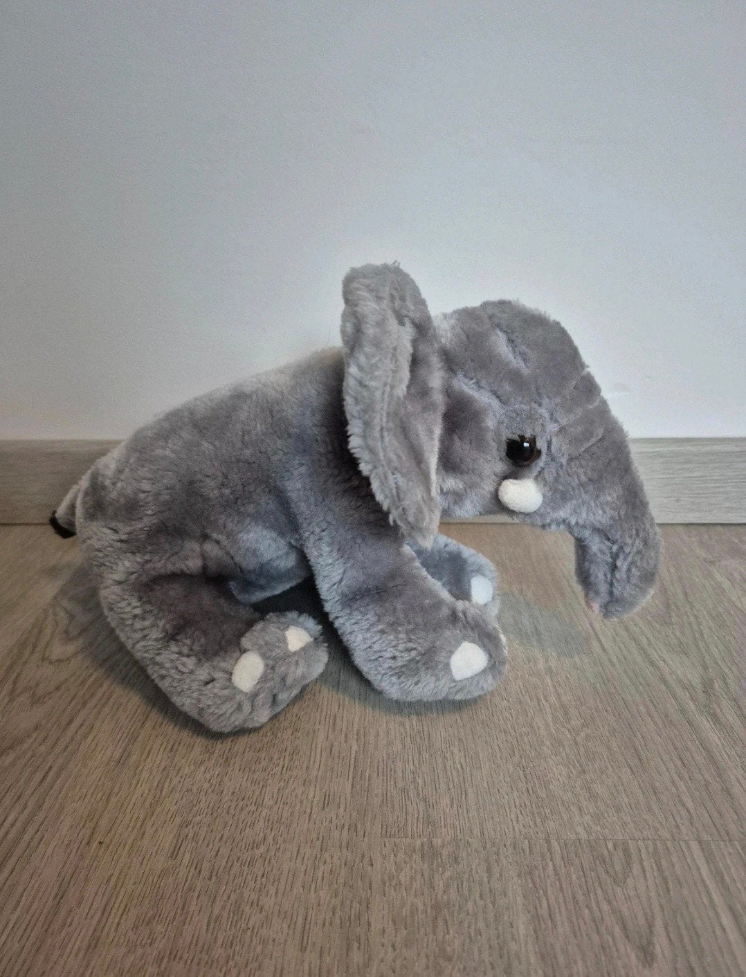 Schattige grijze olifant knuffel, Ophalen of Verzenden, Zo goed als nieuw, Grijs, Olifant