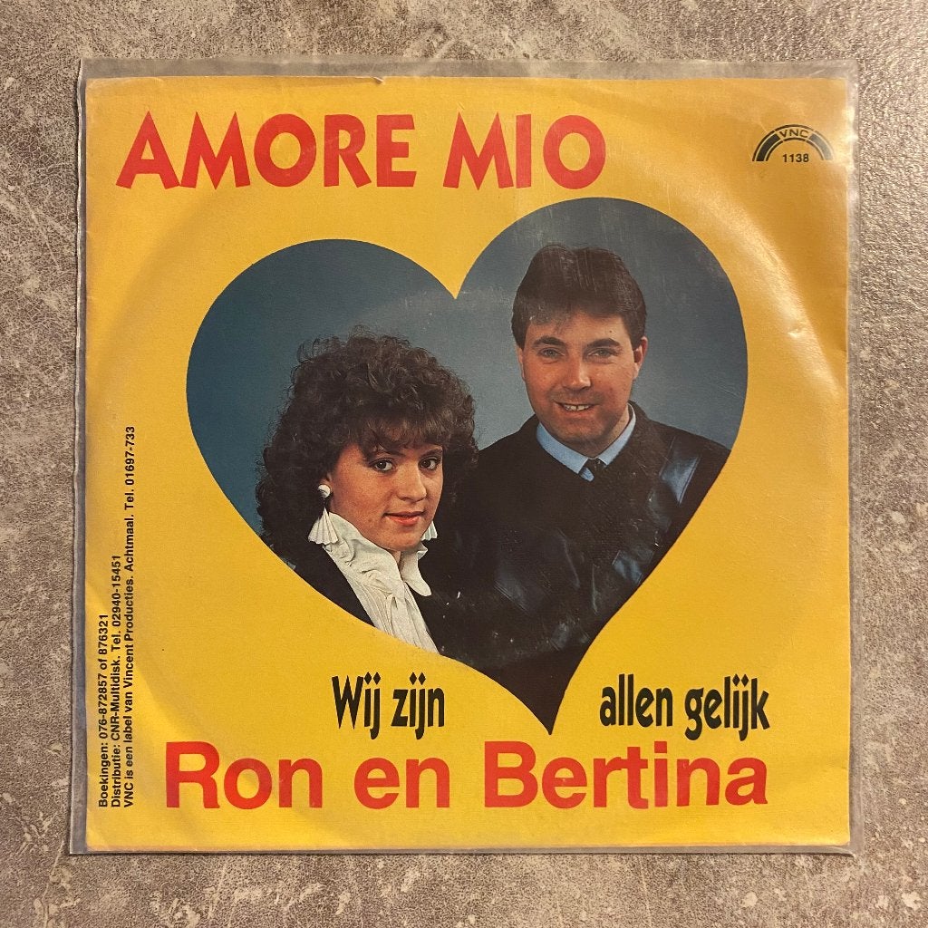 Piraat Ron en Bertina: Amore Mio, Cd's en Dvd's, Vinyl Singles, 7 inch, Ophalen of Verzenden, Zo goed als nieuw, Overige typen