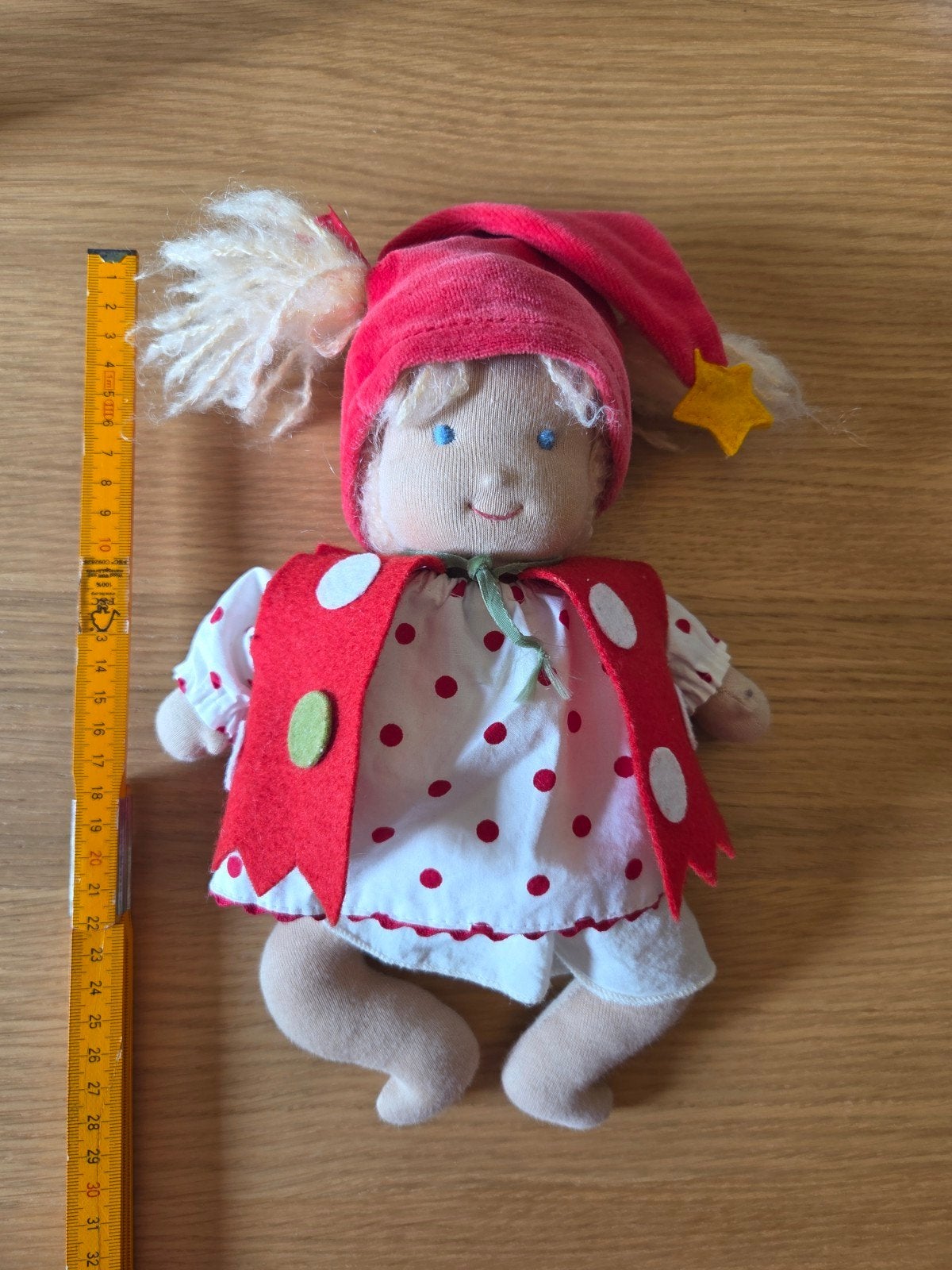 käthe kruse waldorf pop zonnekind 25 cm, Ophalen of Verzenden, Zo goed als nieuw, Babypop