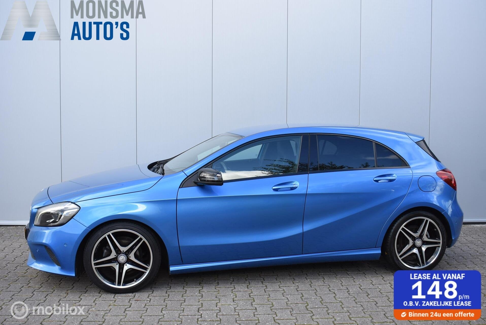 Mercedes A-klasse 180 d Ambition LED Sportstoelen Navi Cruis, Voorwielaandrijving, Gebruikt, 4 cilinders, Blauw