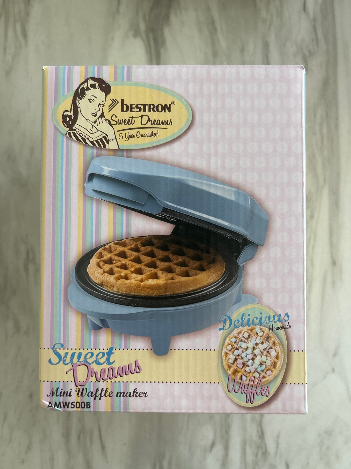 Bestron Sweet Dreams Mini Wafelijzer - Nieuw in doos, Ophalen, Nieuw