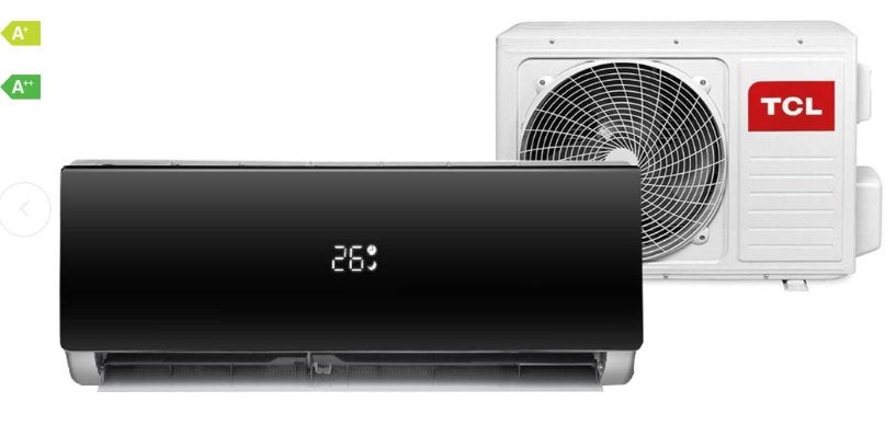 TCL 2.5 kW Zwarte Split Unit Airco TAC 09CHSD/XA821N, Ophalen, Afstandsbediening, Koelen en Ontvochtigen, Minder dan 60 m³