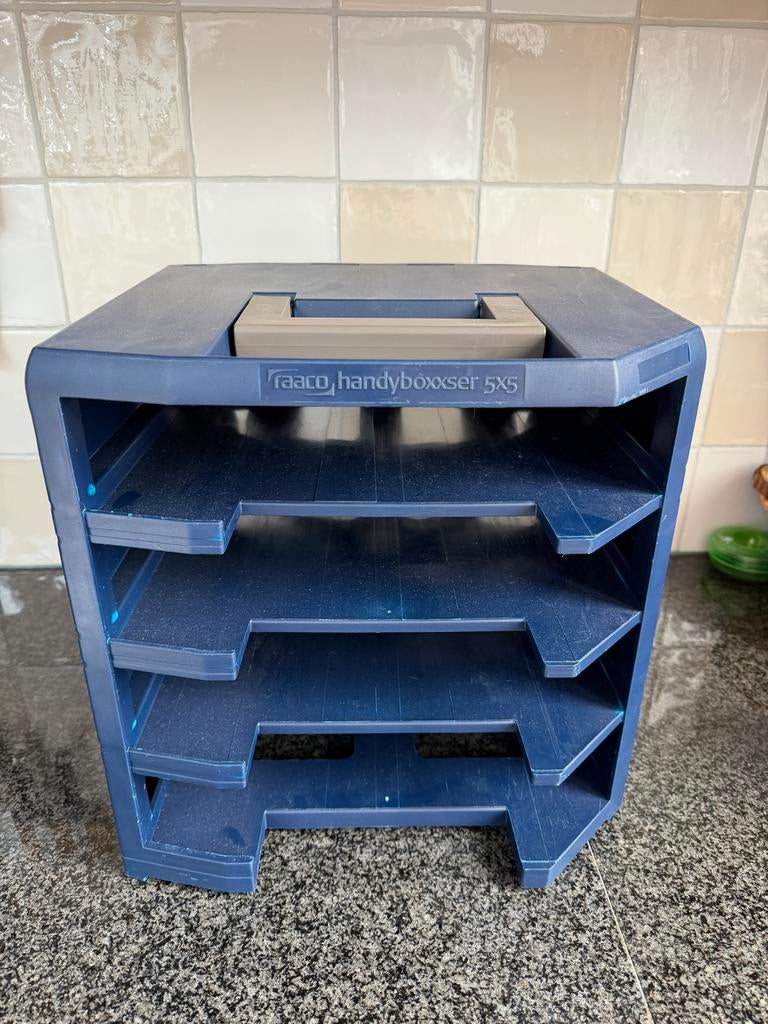 Raaco HandyBoxxer 4x5x5 R-BL -  Opbergdoos exl inhoud, Opvouwbaar, Minder dan 35 cm, Minder dan 50 cm, Ophalen of Verzenden