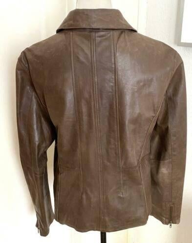 Sentida leren jasje maat 46 [DM], Ophalen of Verzenden, Zo goed als nieuw, Maat 46/48 (XL) of groter, Bruin
