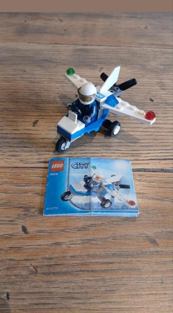 Lego City Politie Vliegtuig 30018 compleet!, Ophalen of Verzenden, Zo goed als nieuw, Complete set, Lego
