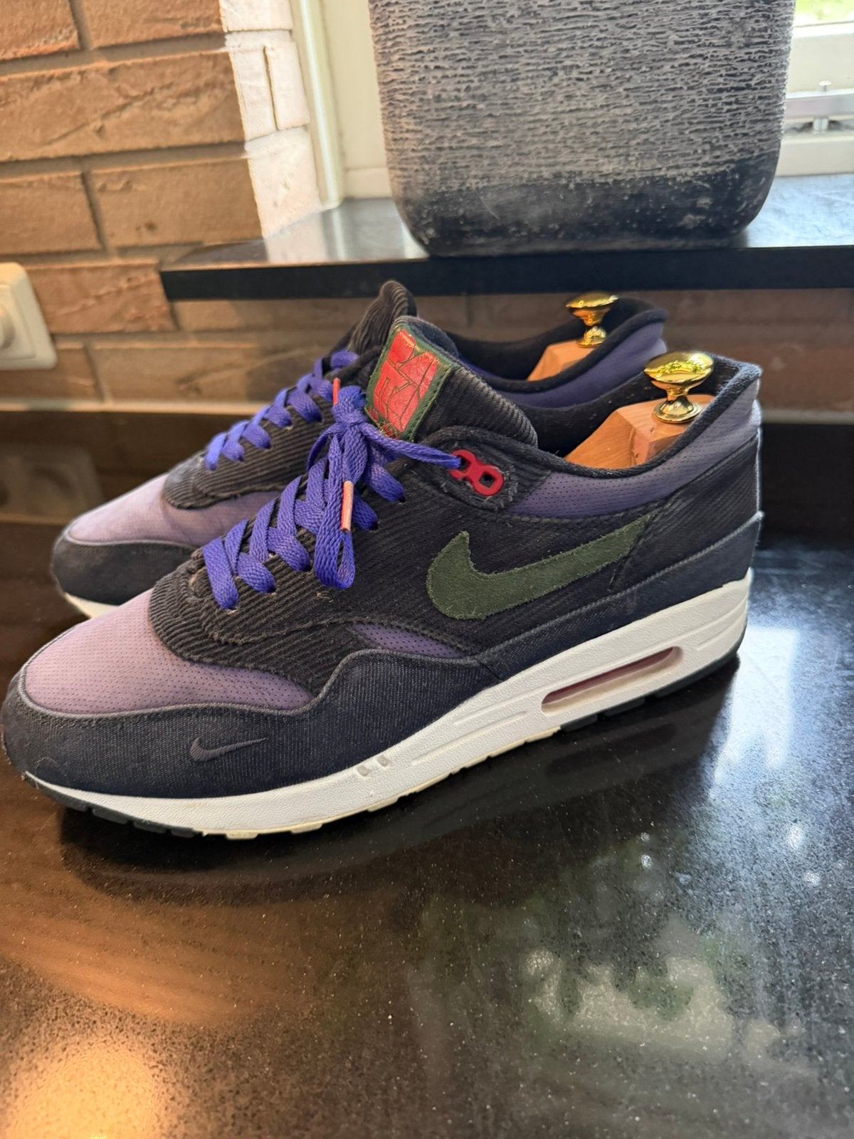 Nike Air Max 1 Patta Corduroy 44, Ophalen, Zo goed als nieuw, Blauw