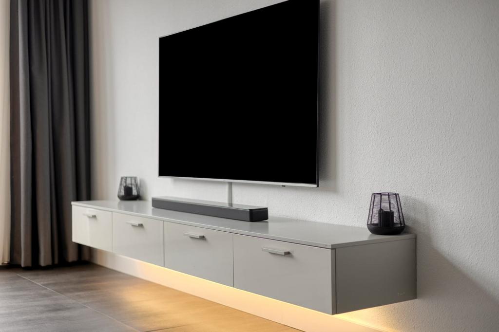 Tv Meubel 240 cm modern strak lichtgrijs, Ophalen, Zo goed als nieuw, 200 cm of meer, Minder dan 100 cm