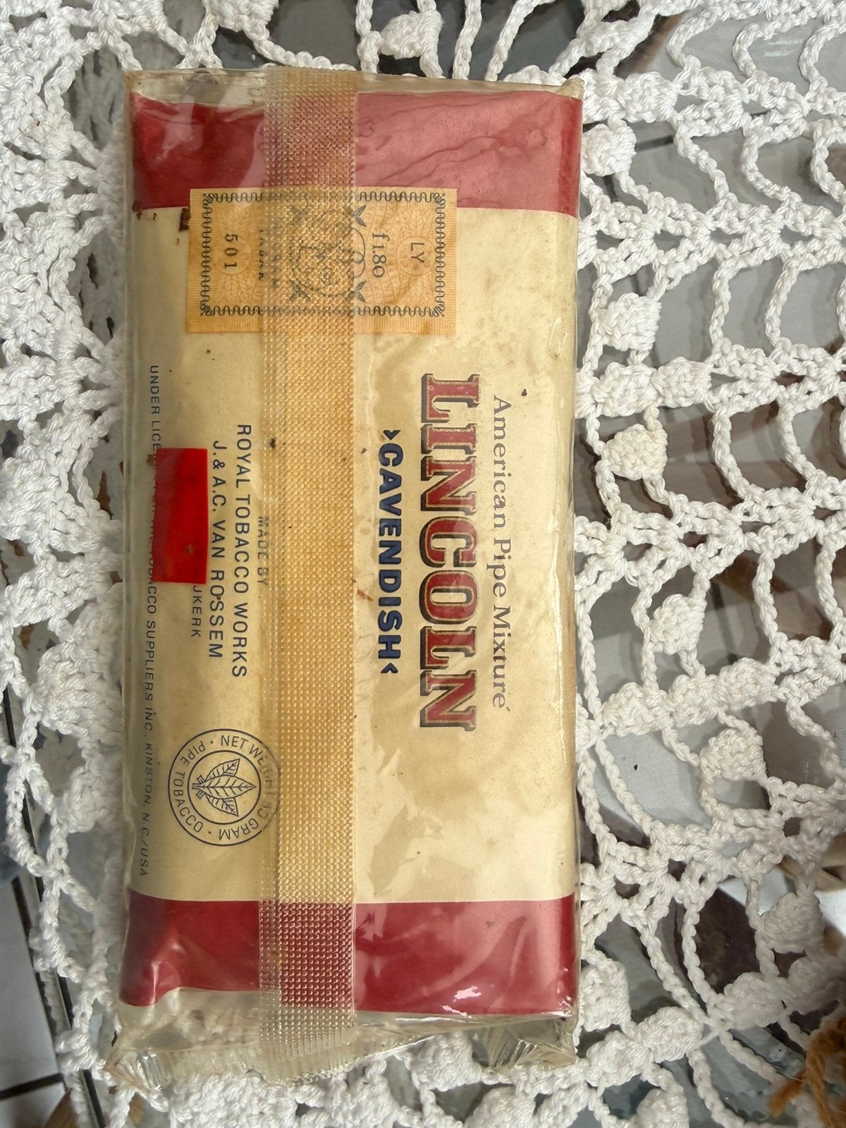 Jingold Cavendish American 1960 pijptabak verpakking, Ophalen of Verzenden, Nieuw, Tabaksdoos of Verpakking