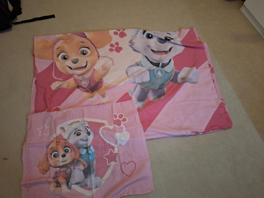 Paw patrol dekbed, Kinderen en Baby's, Kinderkamer | Beddengoed, Gebruikt, Jongetje of Meisje, Wit, Dekbedovertrek