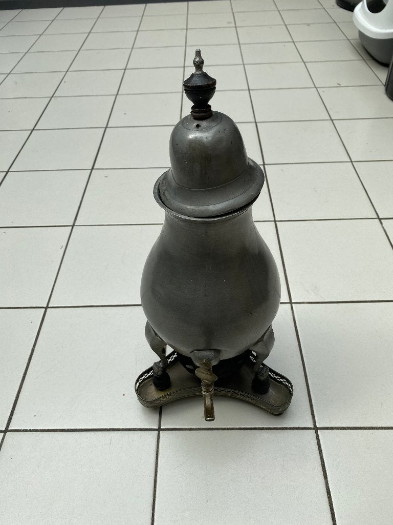originele antieke tinnen kraantjeskan, compleet, Antiek en Kunst, Ophalen of Verzenden
