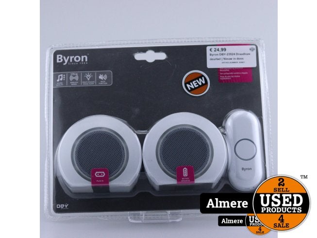 Byron DBY-23524 Draadloze deurbel | Nieuw in doos, Flex Ltd., Gebruikt, https://flex.com/contact-us, Nobelstraat 10, 5807 GA Oostrum