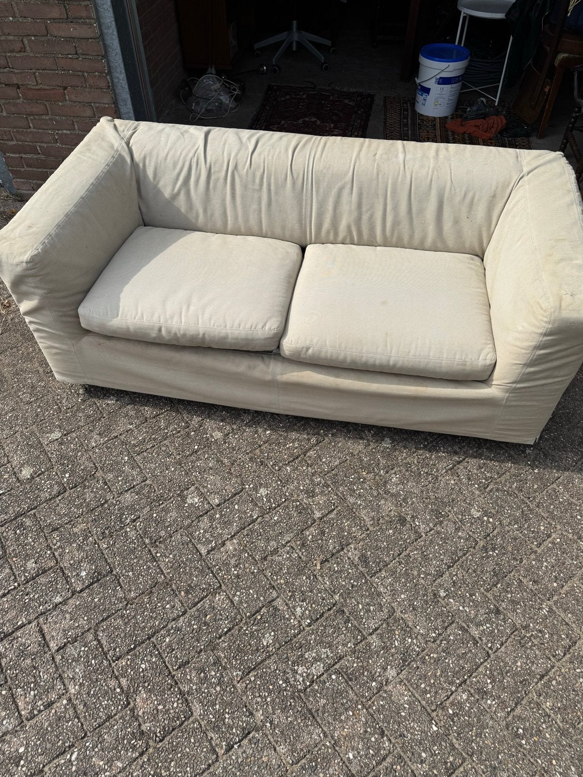 Flexform Louvre slaapbank - Beige, Ophalen, Gebruikt, Beige, Tweepersoons