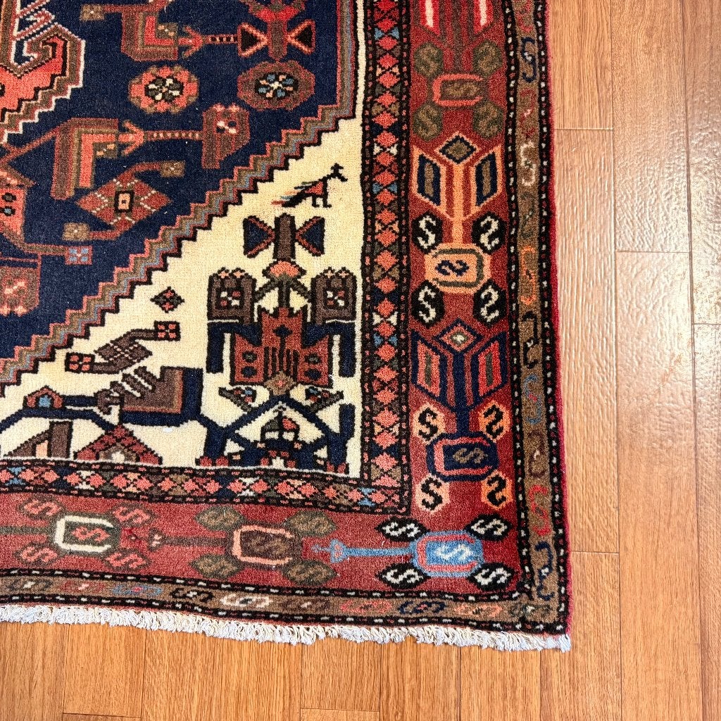 perzisch tapijt Hamadan 202x126 vloerkleed - Gratis Bezorgd, TTM Wonen, Meubels – (Perzische) Tapijten en Woonaccessoires, 100 tot 150 cm