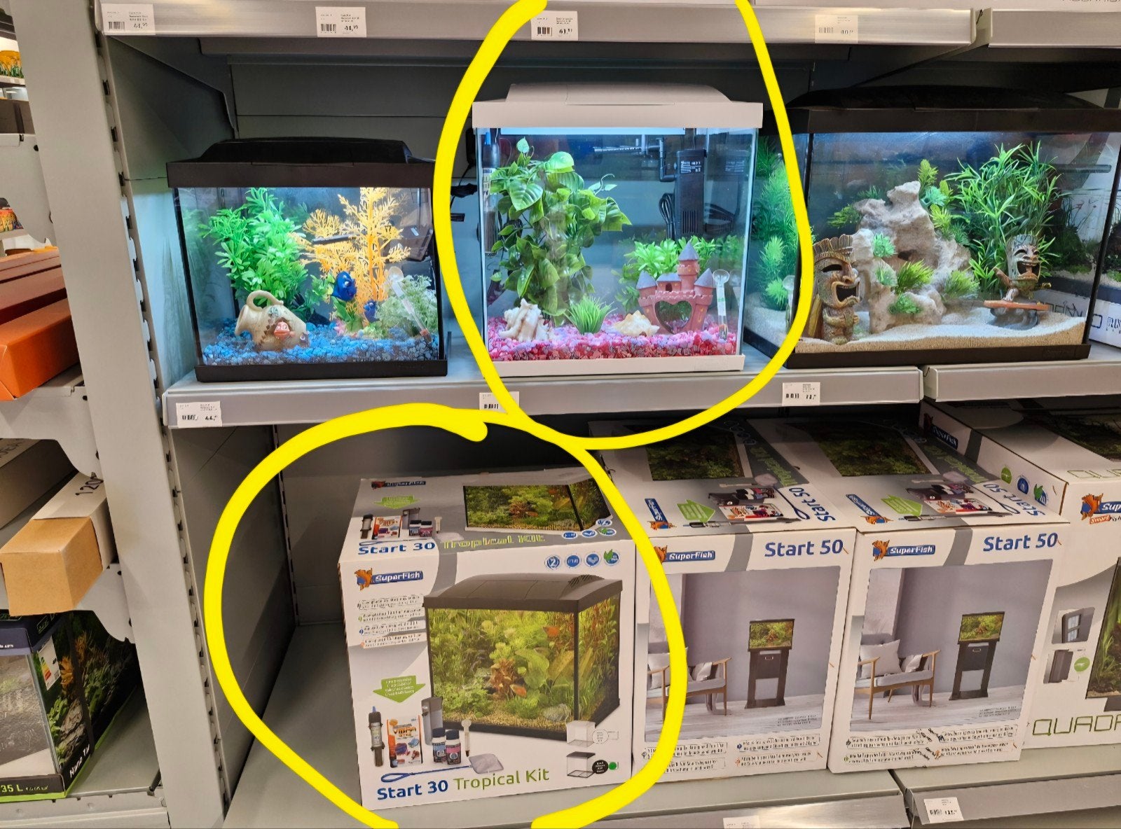 Aquarium Superfish 30Liter Kleur: Wit, Gebruikt, Leeg aquarium, Superfish, Ophalen