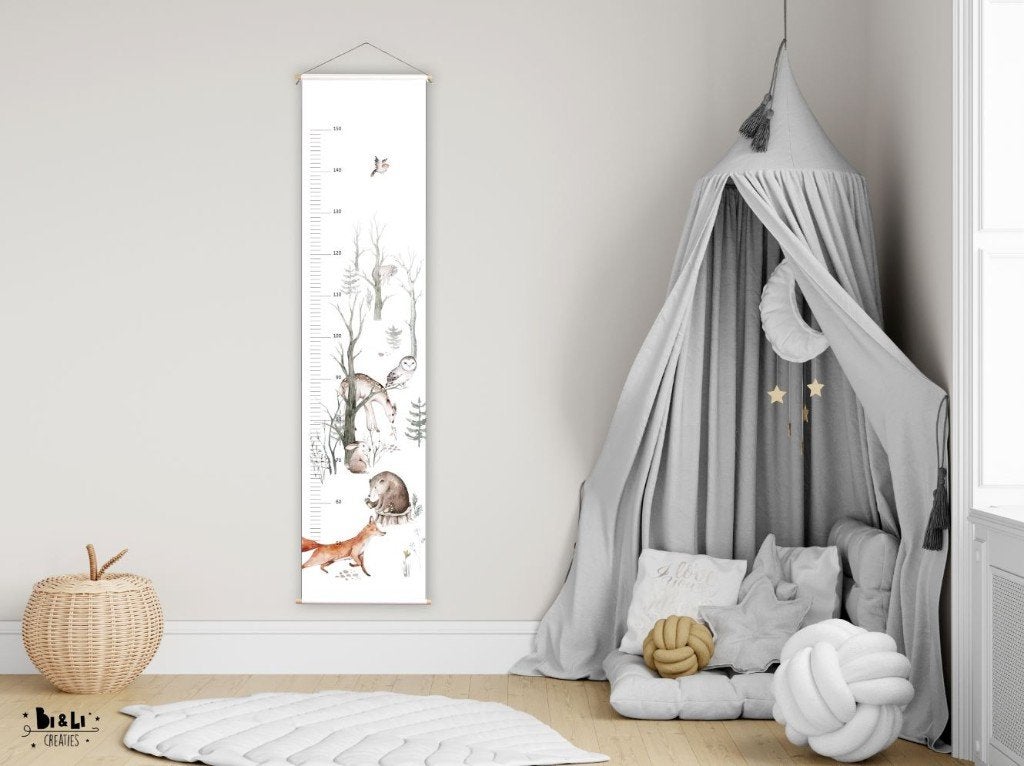 Groeimeter Forest Friends Little Dreamzzz, Bi & Li, 30 cm, 120 cm, Nieuw