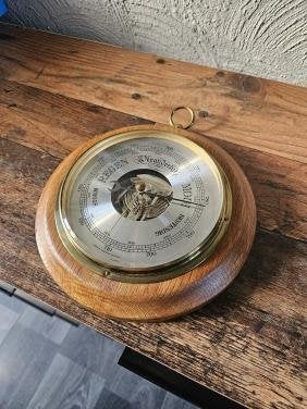 Groot Vintage Barometer - Made in Western Germany, Ophalen of Verzenden, Zo goed als nieuw, Barometer
