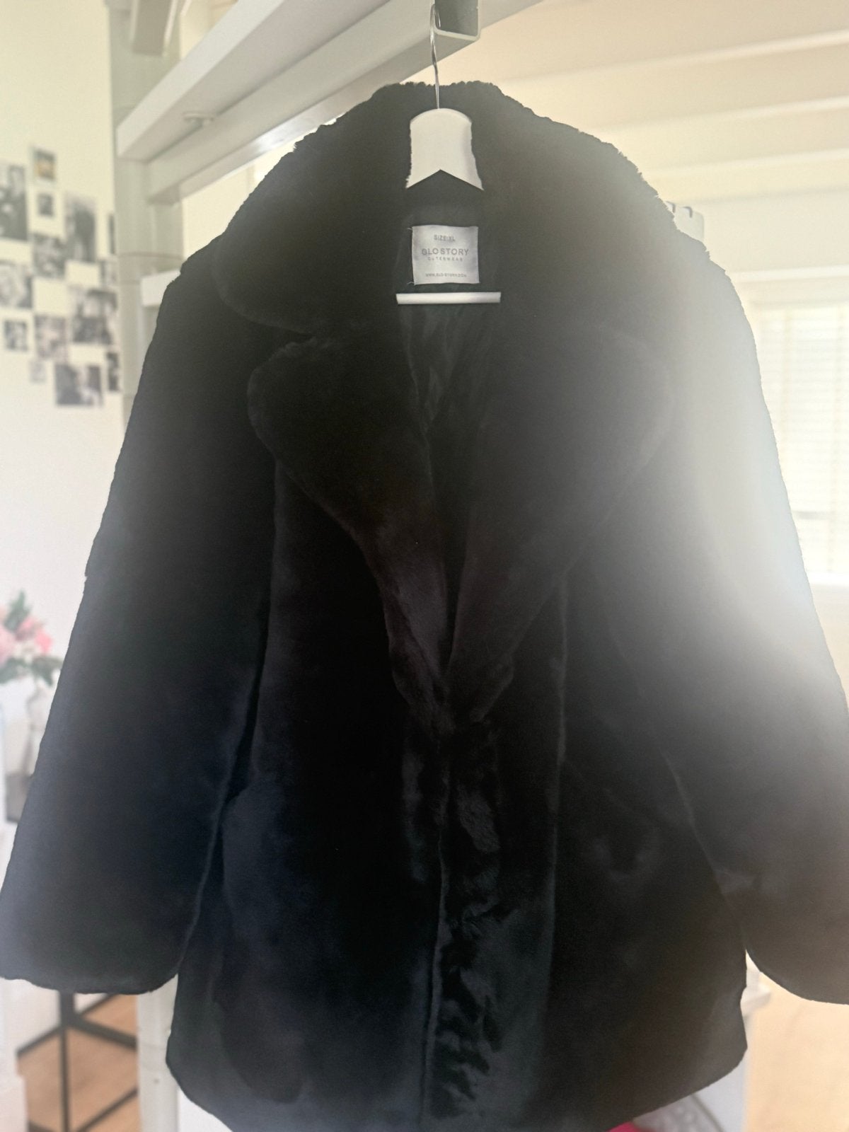 Zwarte bontjas, Kleding | Dames, Ophalen of Verzenden, Nieuw, Maat 46/48 (XL) of groter, Zwart