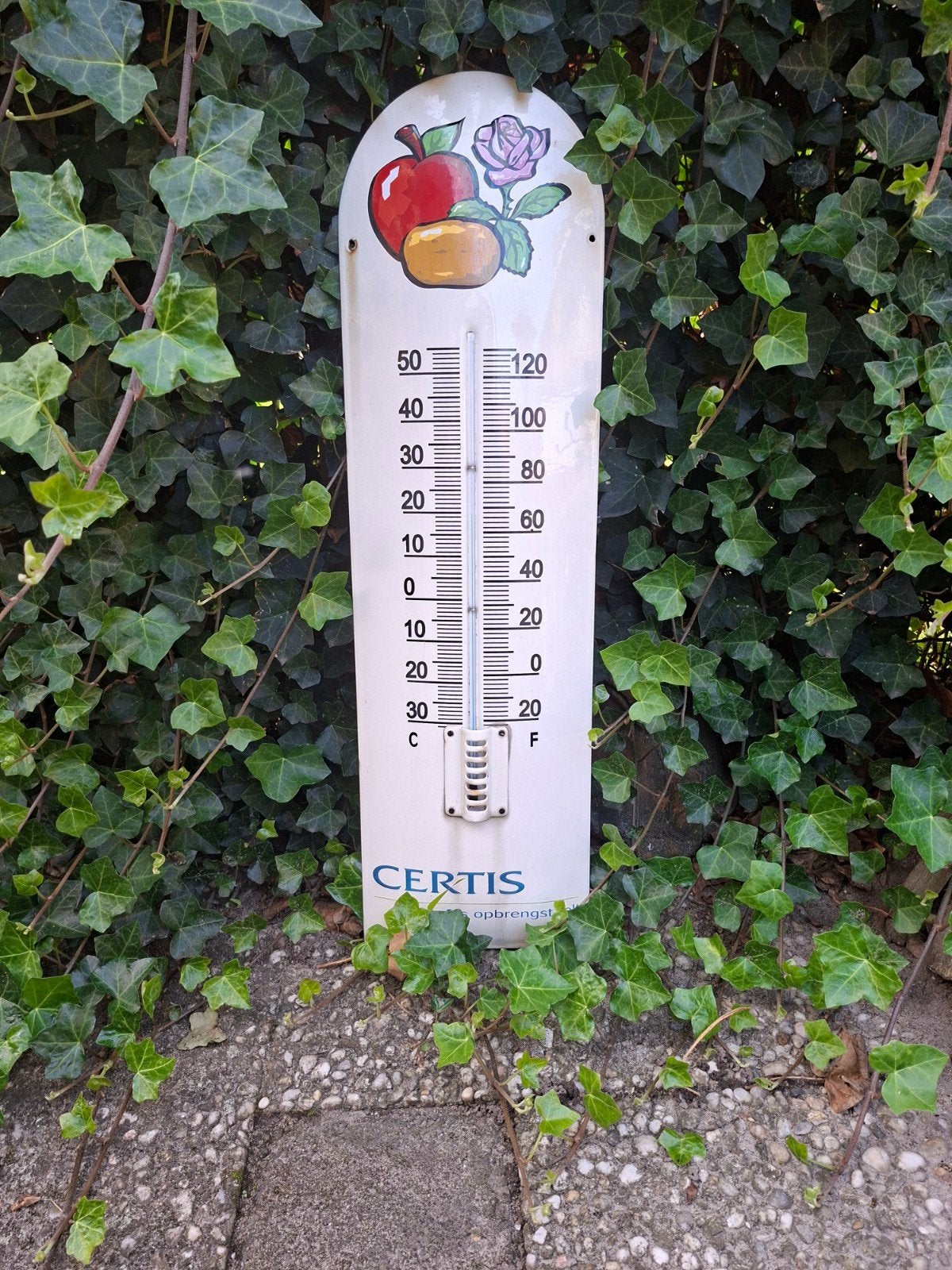 emaille thermometer - 75x21 cm, Ophalen of Verzenden