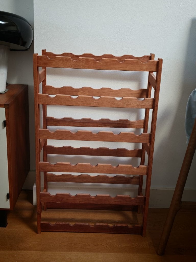 Houten wijnrek (30 flessen), Ophalen, Zo goed als nieuw, 25 flessen of meer, 75 – 100