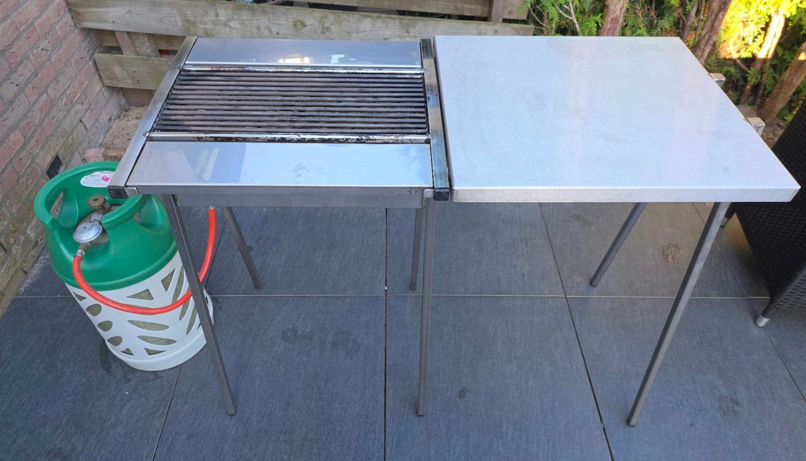 Boudrie RVS kwaliteits slagers gas-barbeque, complete bbq, Ophalen
