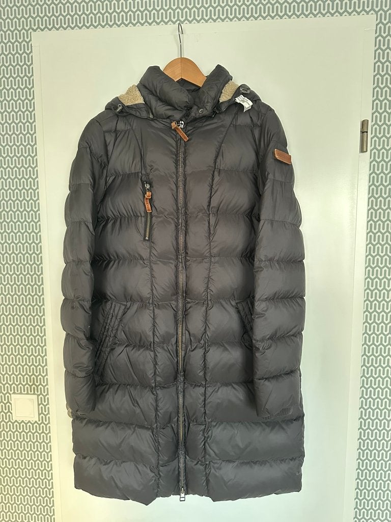 ZGAN donzen winterjas MOSCOW., Kleding | Dames, Ophalen of Verzenden, Zo goed als nieuw, Maat 46/48 (XL) of groter, Bruin
