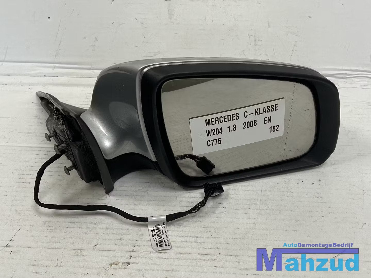 MERCEDES C KLASSE W204 Zilver C775 Rechts spiegel 2007-2011, Gebruikt, Mercedes-Benz AG, Mercedes-Benz, Ophalen of Verzenden