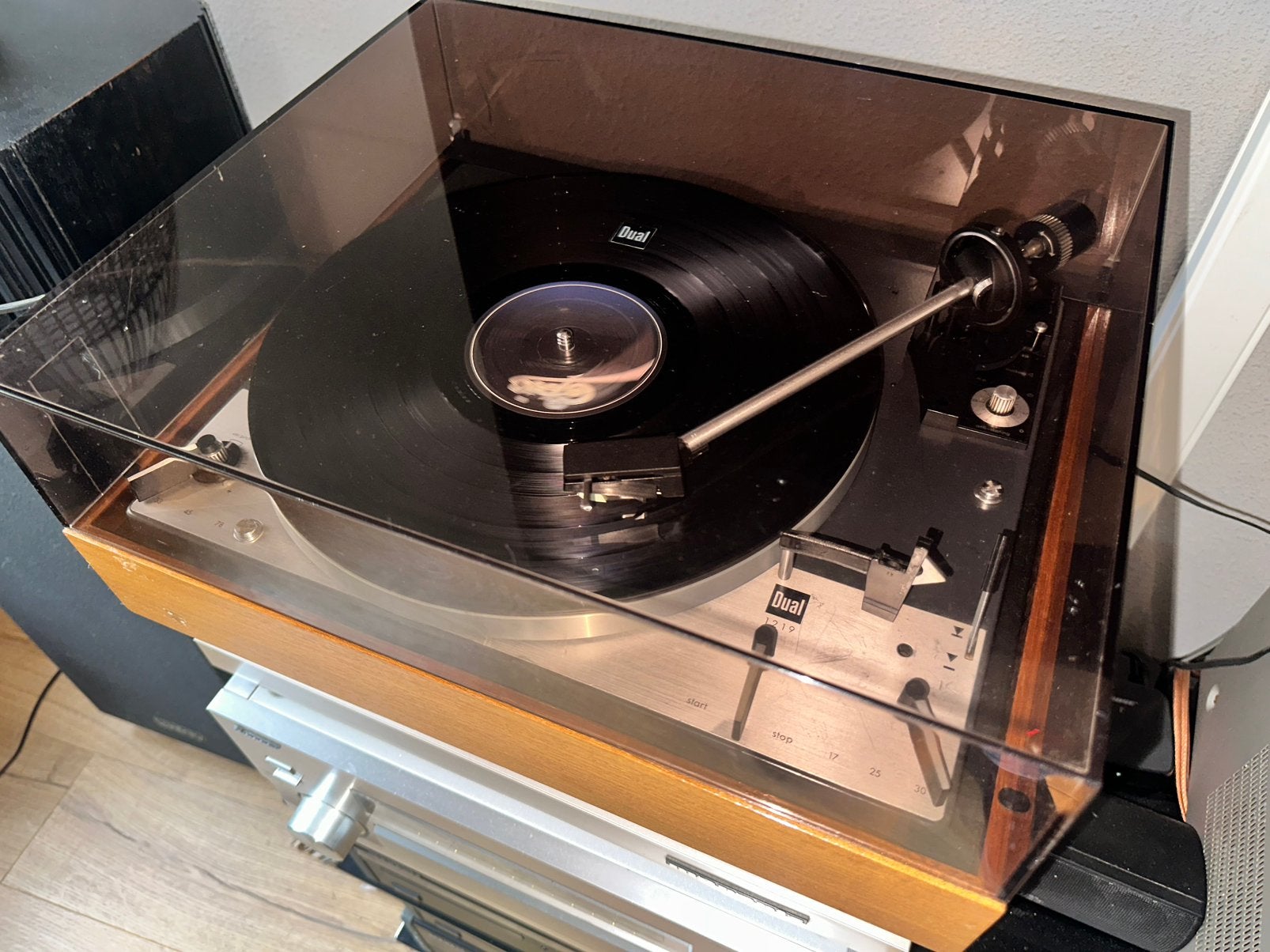 Mooie Vintage Dual 1219 platenspeler met Empire naald, Audio, Tv en Foto, Pitch-regelaar, Ophalen of Verzenden, Zo goed als nieuw