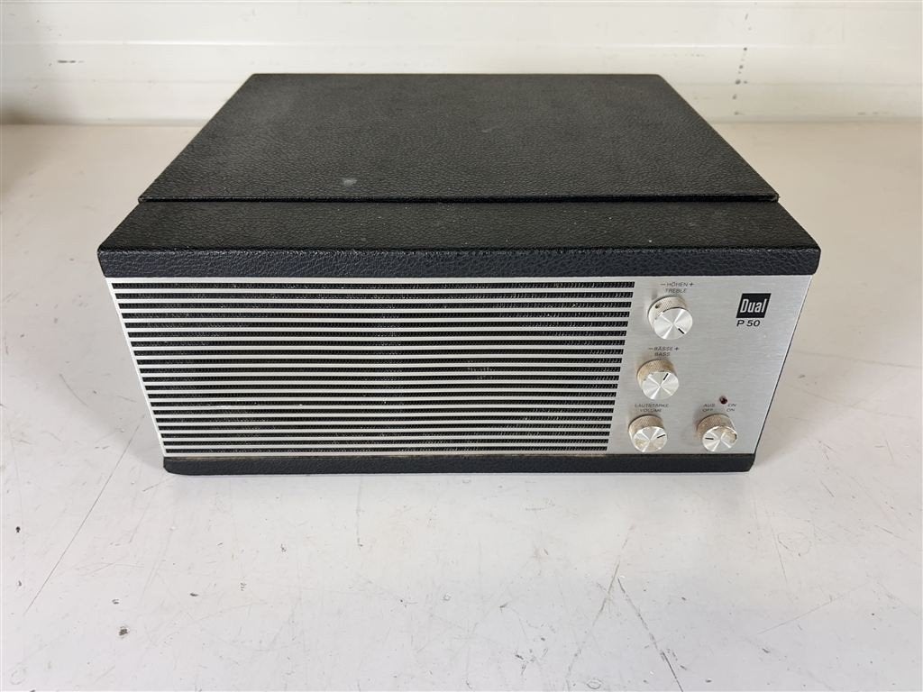 A7559. Dual P50 / 410 platenspeler met modelkast, Ophalen of Verzenden, Gebruikt, Thorens