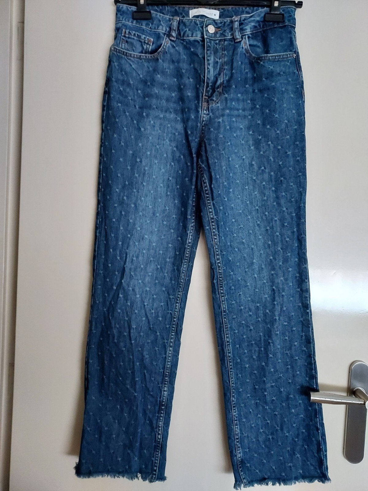 Zara jeans met patroon, maat EUR 42, Zara Woman, Ophalen of Verzenden, Blauw, W33 - W36 (confectie 42/44)