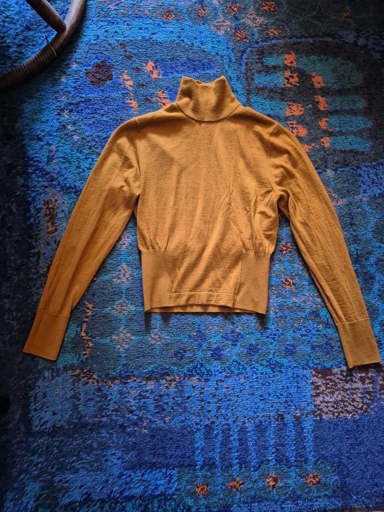 Dries van Noten mosterd okergele merino coltrui top, Overige kleuren, Dries van Noten, Ophalen of Verzenden, Zo goed als nieuw