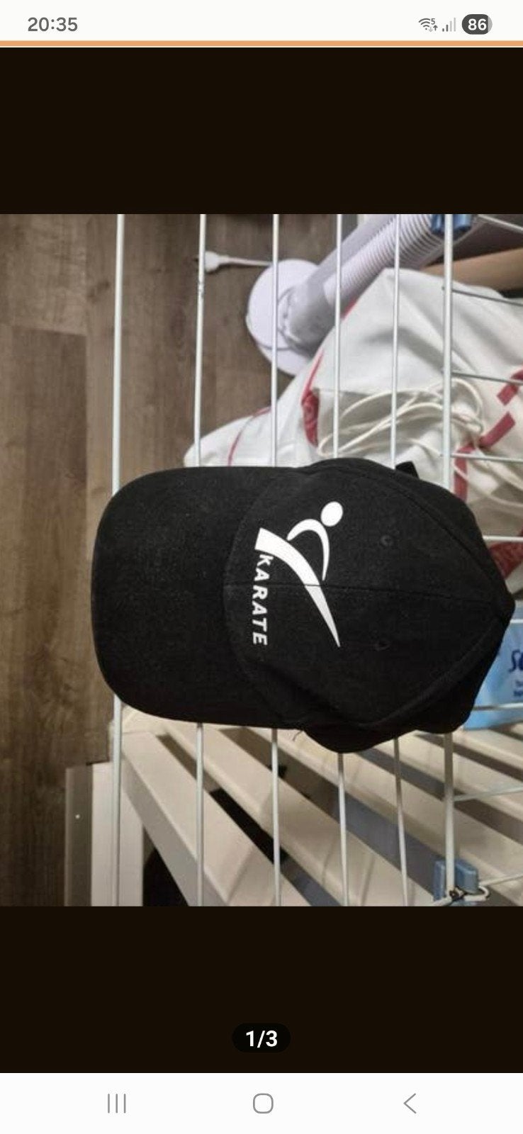 Zwarte Pet met Karate Opdruk - One Size Fits All, Onbekend, Pet, Gedragen, One size fits all