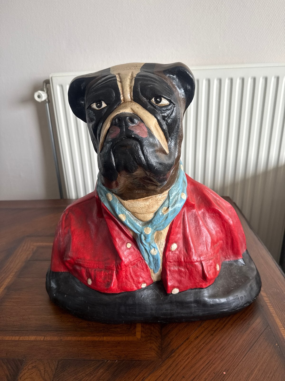 Vintage Bulldog Beeld - Hondenbeeld 50x50 cm, Ophalen of Verzenden, Gebruikt, Dier