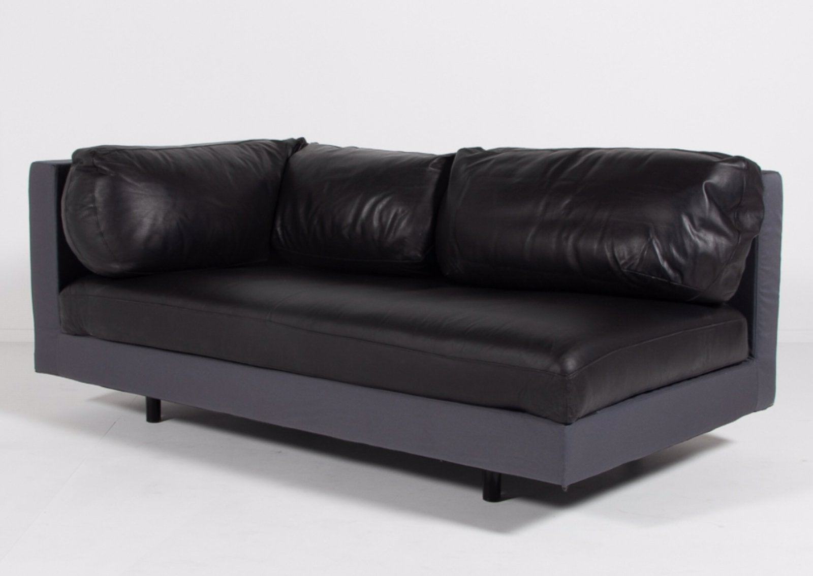 Sity Antonio Citterio B&B Italia 1986 80s Lederen Lounge, Ophalen, 150 tot 200 cm, Tweepersoons, Leer
