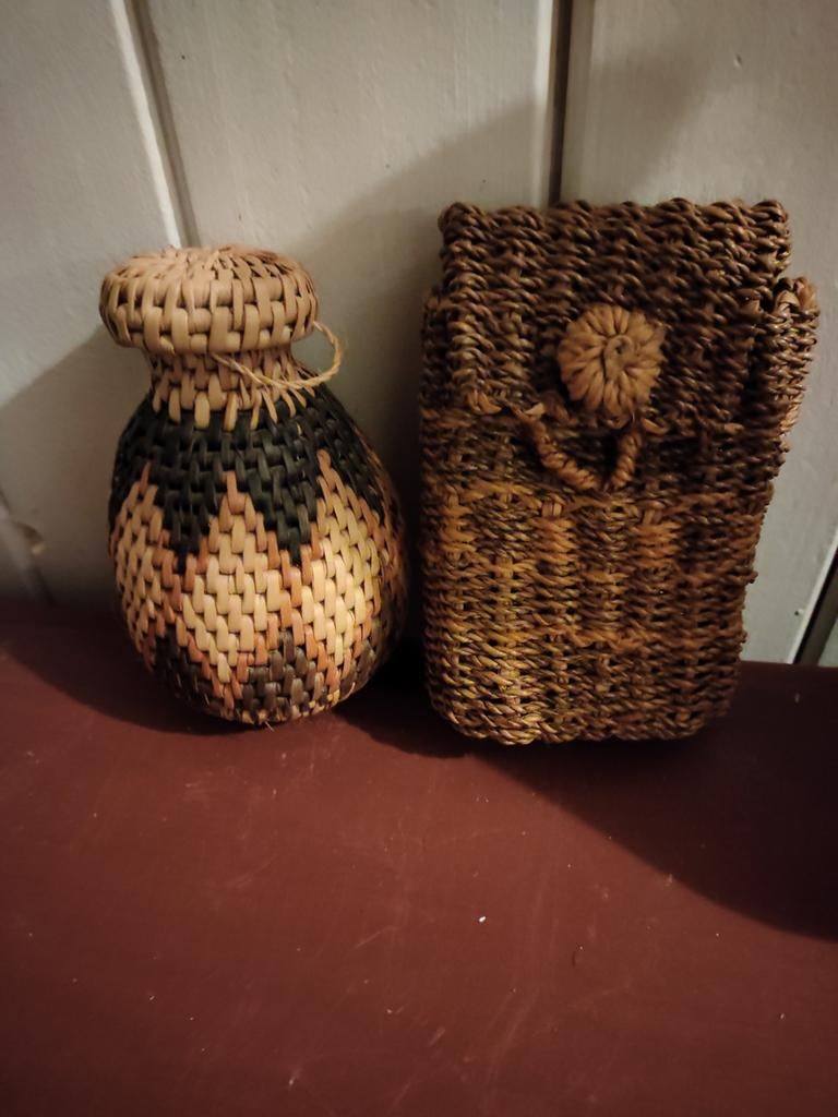 Vintage mandjes uit Senegal, handwerk, Ophalen of Verzenden
