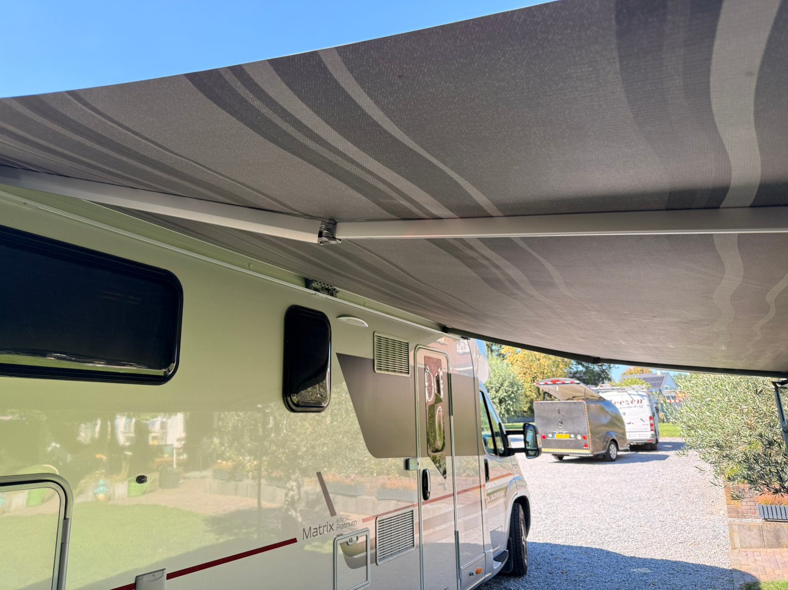 Te koop fiamma f45 camperluifel wandmontage, Ophalen of Verzenden, Zo goed als nieuw