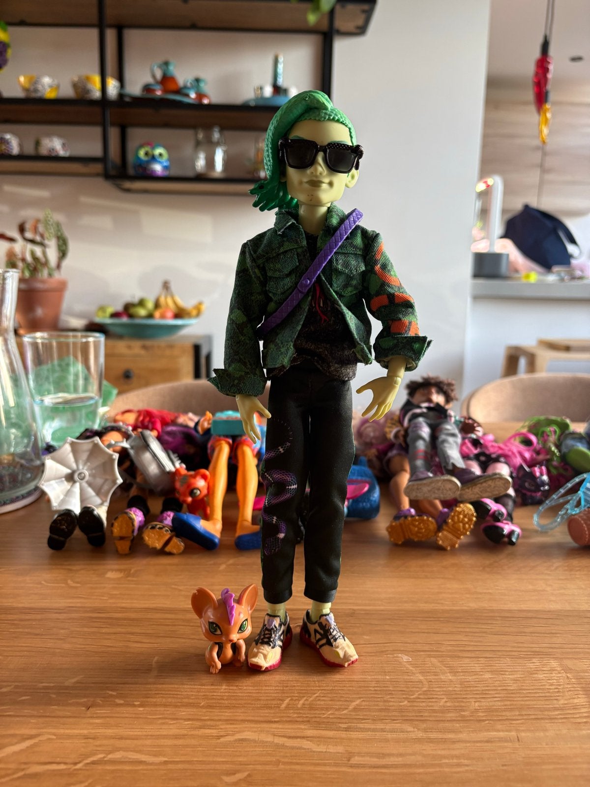 Monster High G3 Deuce Gorgon pop met accessoires, Ophalen of Verzenden, Zo goed als nieuw, Overige typen