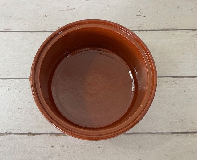 Franse terracotta pot kookpot braadpot met deksel, Antiek en Kunst, Ophalen of Verzenden