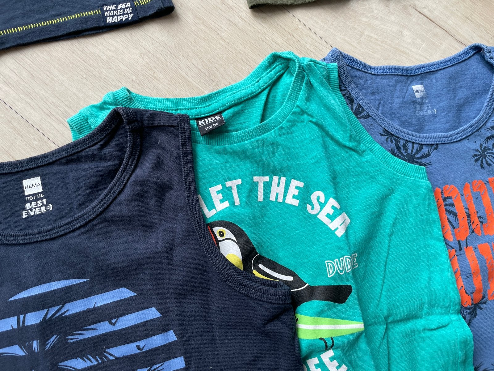 Jongens kledingpakket 6 singlets / hemdjes maat 110/116, Ophalen of Verzenden, Zo goed als nieuw, Jongen, Shirt of Longsleeve